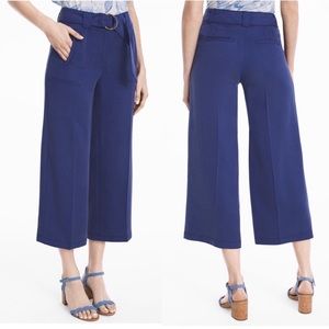 WHBM Blue Wide Leg Crop